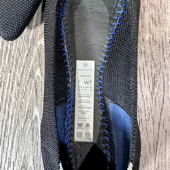 Rothy's The Point Retired Black Halo Flats - Picture 2 of 4